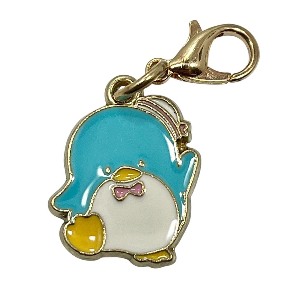 Sanrio Hello Kitty Tuxedo Sam Clip On Charm Zipper Pull Bag Purse Signed Gold